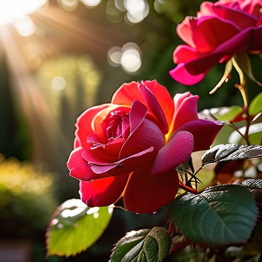 Finding the Best Sunlight for Roses.