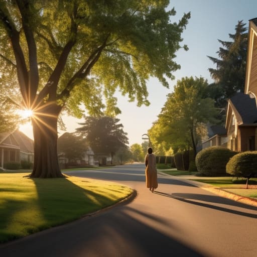 Seeking Serenity Through Residential Area Strolls.