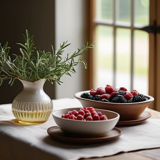 Intentional Brunch Table Decor Ideas with rosemary.