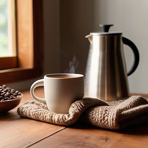 Cozy home coffee station: The Perfect Blend.