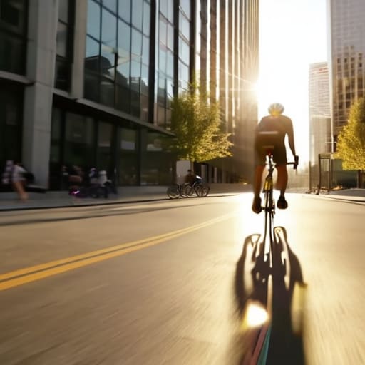Person practicing active commuting during daily travel.