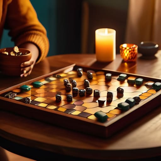 Hosting a game night at home.