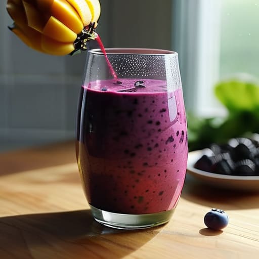 Person making smoothies with nutritious fruit.