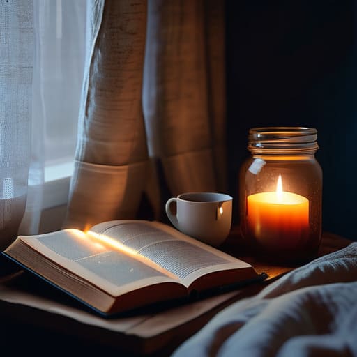 Person practicing nighttime unplugging from technology.