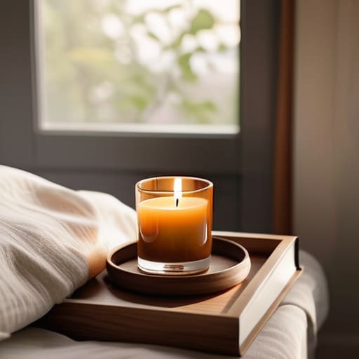 Organizing a bedside table for peaceful sleep.
