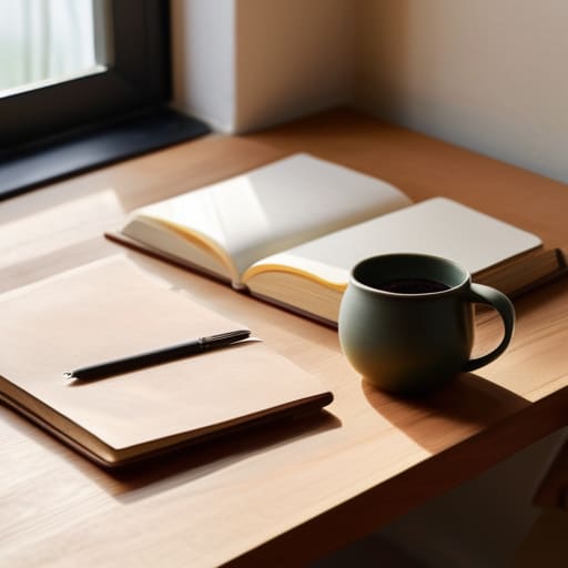 Person organizing a desk for study.