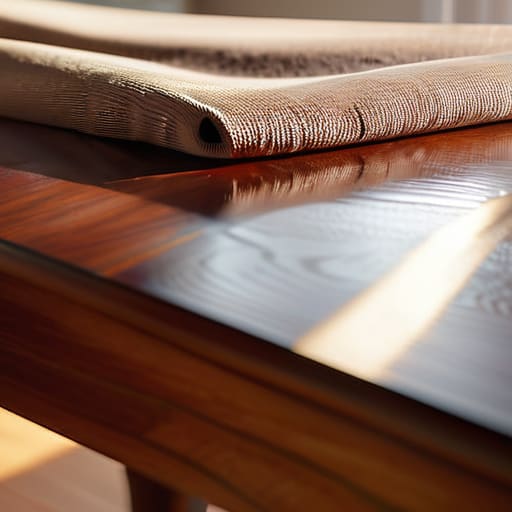 Person polishing wood furniture to a shine.