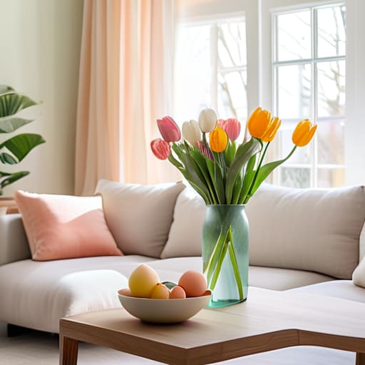 Bright spring colorful decor for your home.