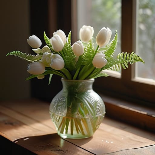 Art of spring flower arranging photograph