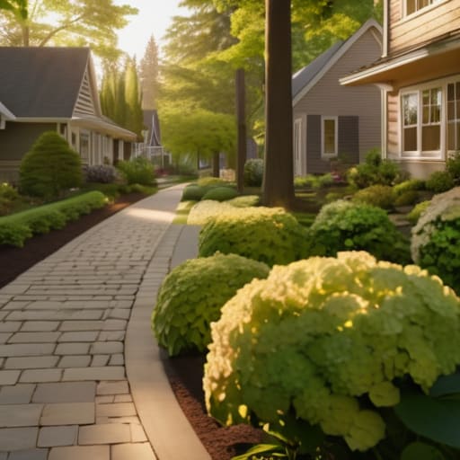 Person walking in the suburbs.